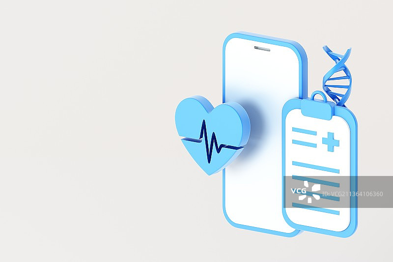 3D渲染的医疗主题概念插画图片素材