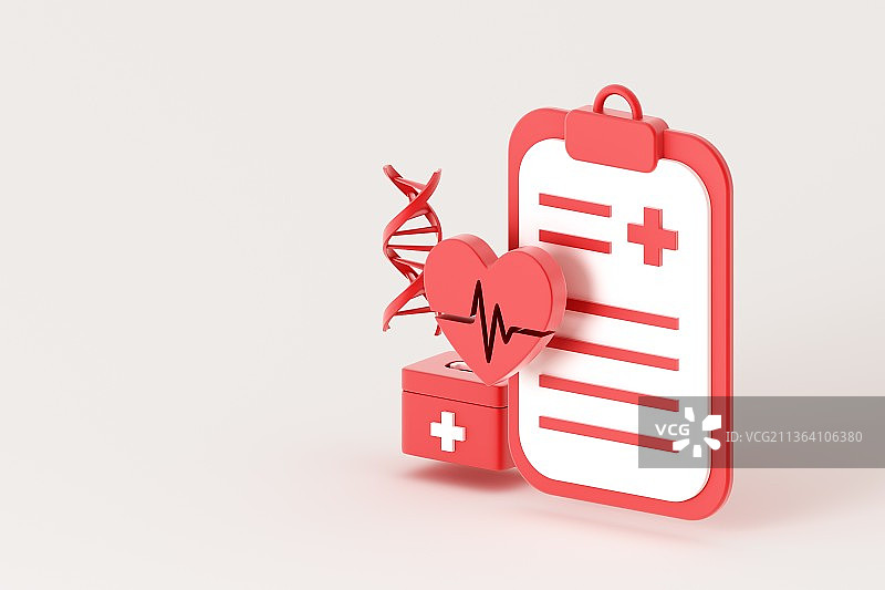 3D渲染的医疗主题概念插画图片素材