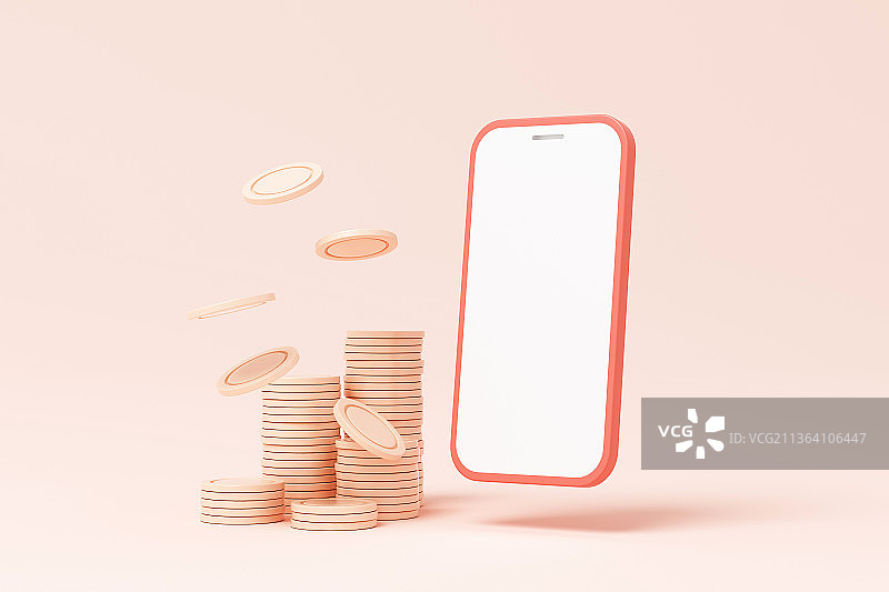 3D渲染的金融主题概念插画图片素材