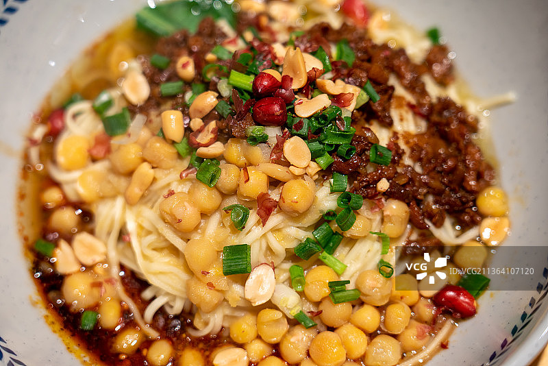 豌杂面特写图片素材