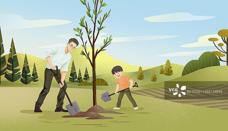 植树节图片素材