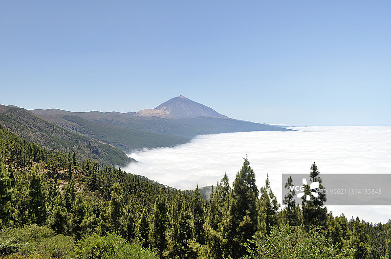 泰德峰俯瞰云海图片素材