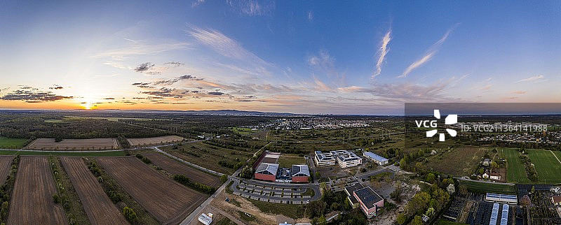 德国瓦尔多夫城市航拍景观图片素材