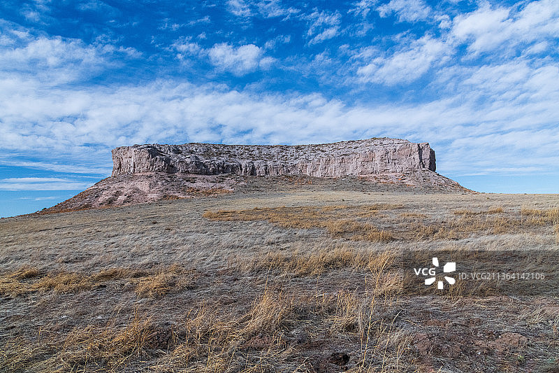 信号山布特岩层景观，美国内布拉斯加州格林图片素材