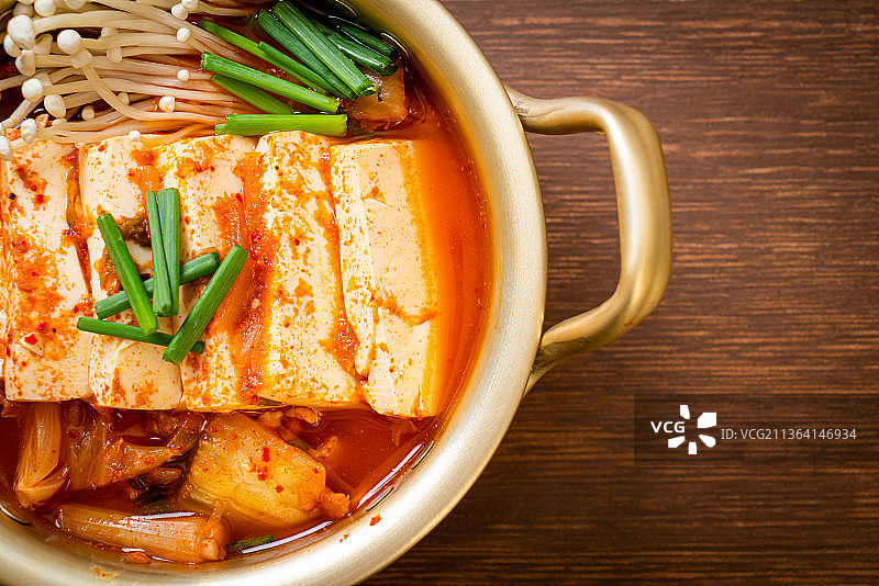 韩式泡菜豆腐汤图片素材