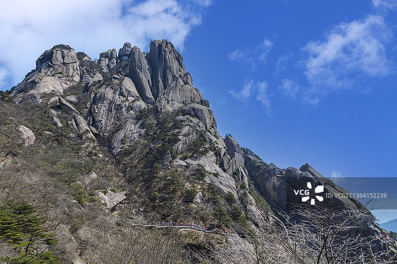 黄山莲花峰鲫鱼背图片素材