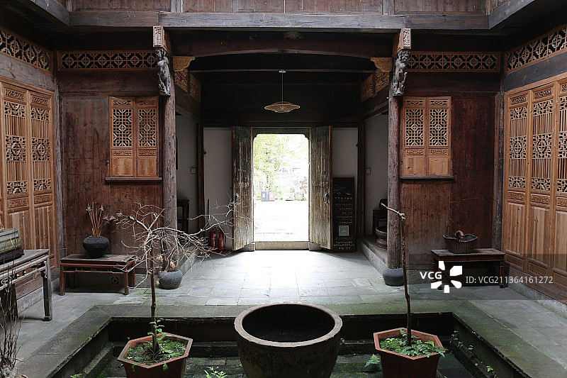 传统徽派民居建筑艺术图片素材