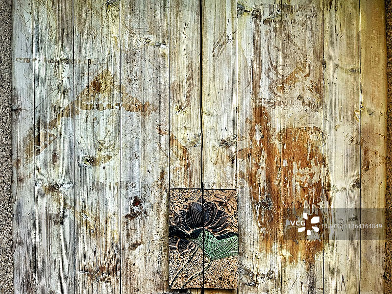 古建筑的木门门锁图片素材