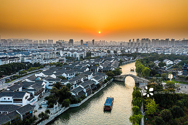苏州市南部水乡景色图片素材