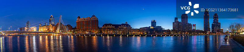 海河夜色-保定桥畔图片素材