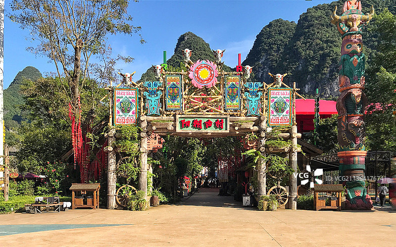 桂林千古情-阳朔古村图片素材