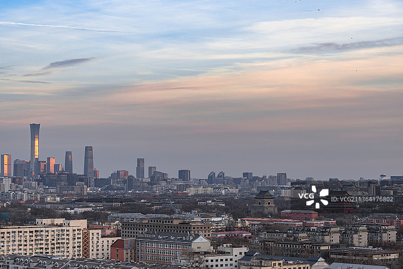 CBD与钟鼓楼图片素材