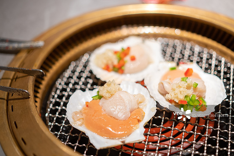 烧烤扇贝图片素材