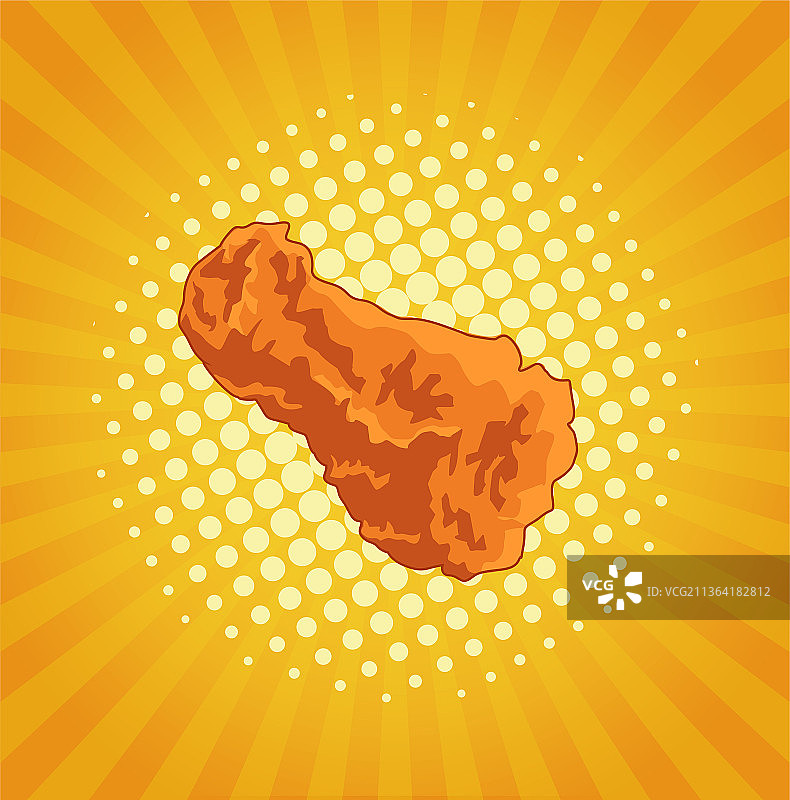 炸鸡腿矢量插画图片素材