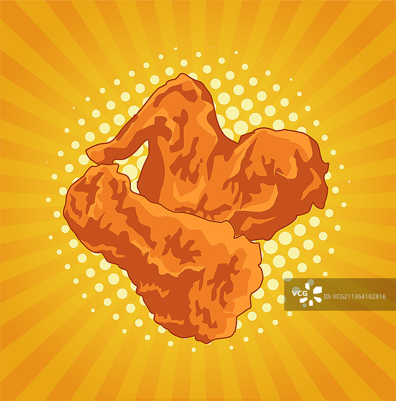 炸鸡矢量插画图片素材