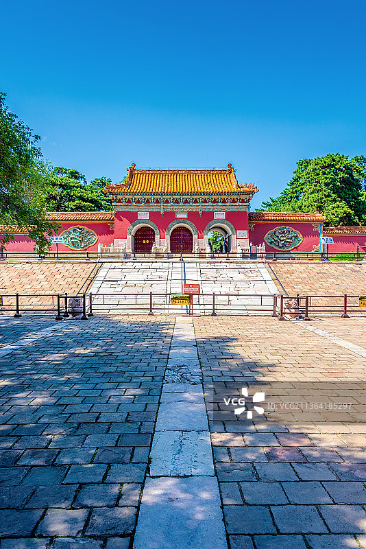 中国辽宁沈阳清昭陵正红门图片素材