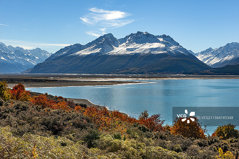 新西兰，南岛，库克山风景。图片素材