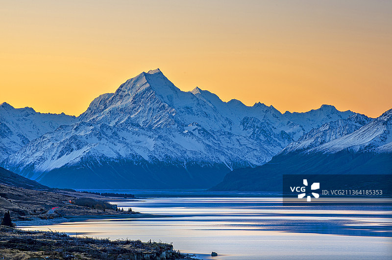 新西兰，南岛，库克山风景。图片素材
