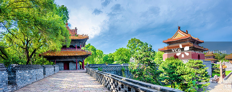 中国辽宁沈阳清昭陵方城明楼图片素材