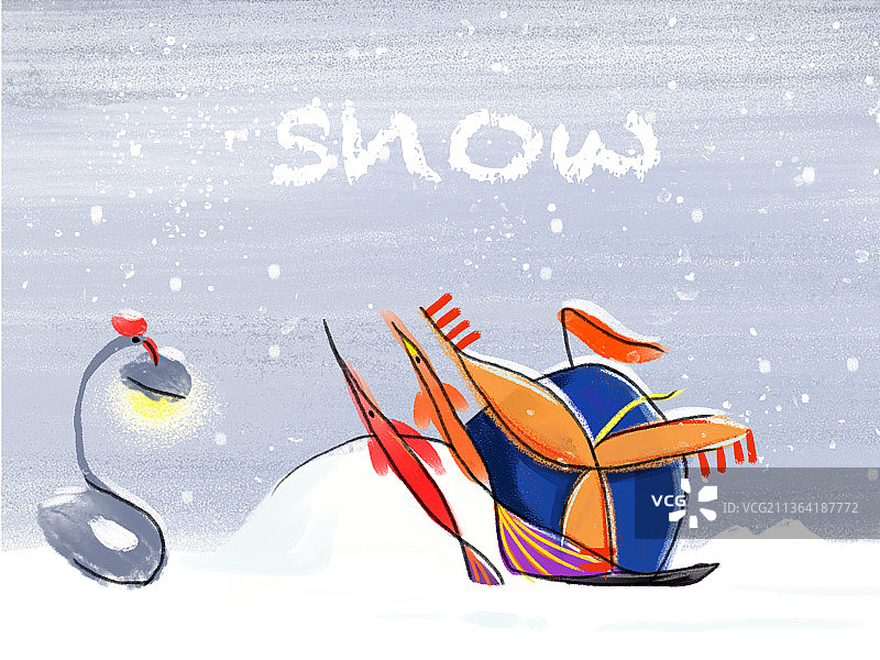 雪地风车图片素材