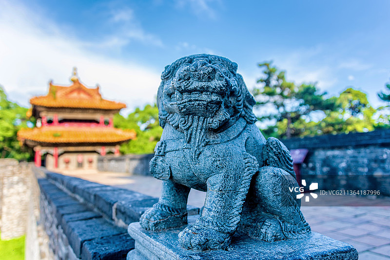 中国辽宁沈阳清昭陵方城角楼图片素材