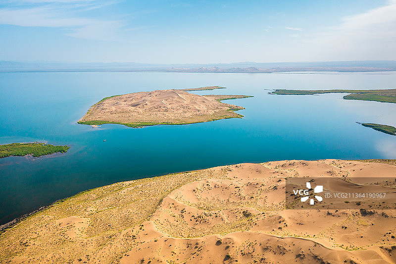 新疆巴音郭楞蒙古自治州博湖县博斯腾湖国家湿地公园自然风光图片素材