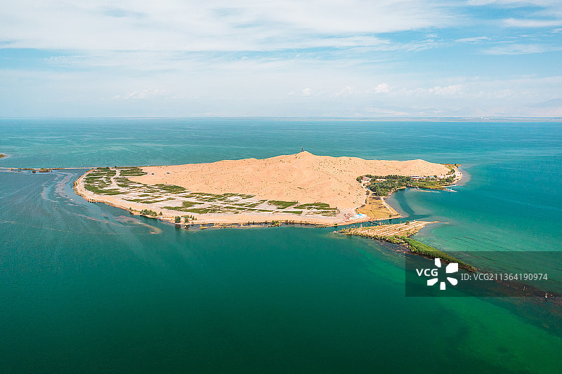 新疆巴音郭楞蒙古自治州博湖县博斯腾湖国家湿地公园自然风光图片素材