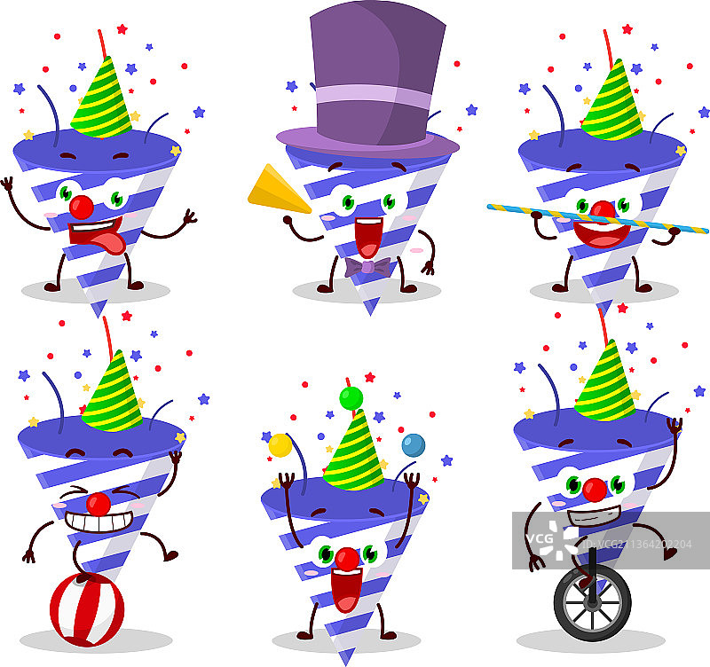 带有引线的蓝色鞭炮卡通角色图片素材