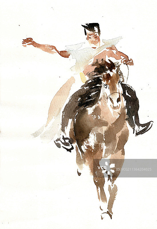 骑马的男子图片素材