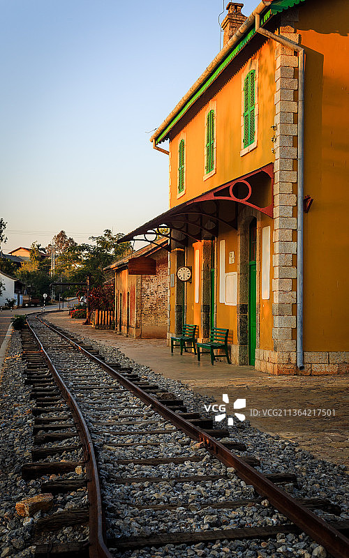 云南蒙自滇越铁路碧色寨火车站图片素材