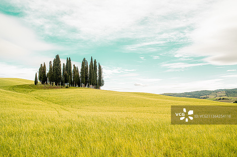 意大利佛罗伦萨瓦尔道尔契亚的田园风光图片素材