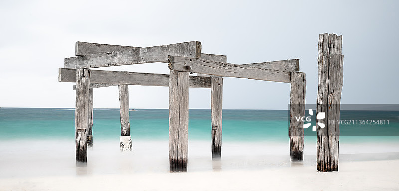 奥古斯塔码头，澳大利亚西澳大利亚州奥古斯塔的壮丽海景图片素材