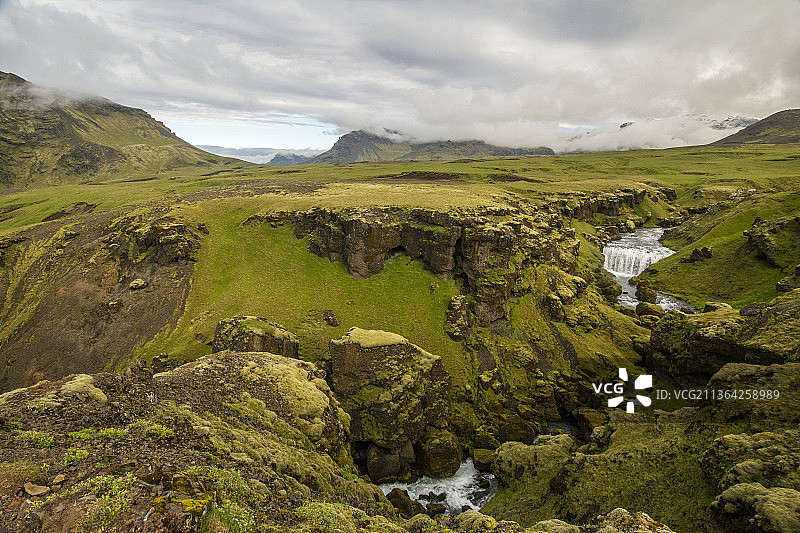 斯科加福斯河瀑布风光图片素材