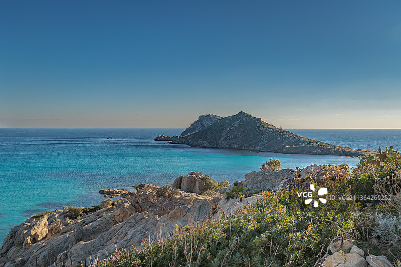 法国拉马蒂埃勒泰拉角，海天一色美景图片素材