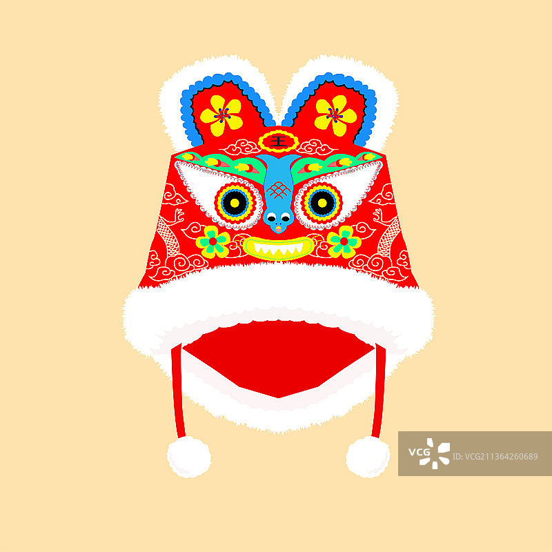 虎头帽子正面图片素材