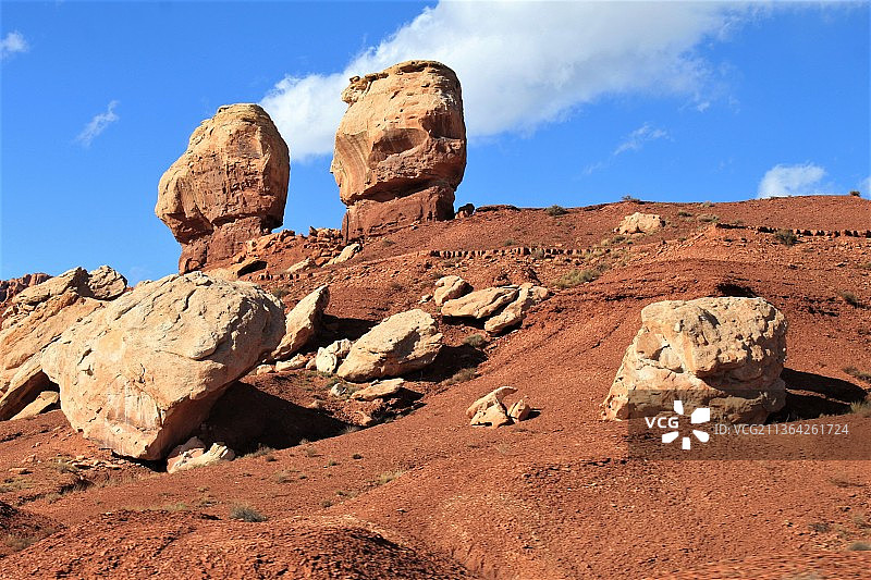 峡谷岩层景观，美国亚利桑那州谢伊峡谷图片素材