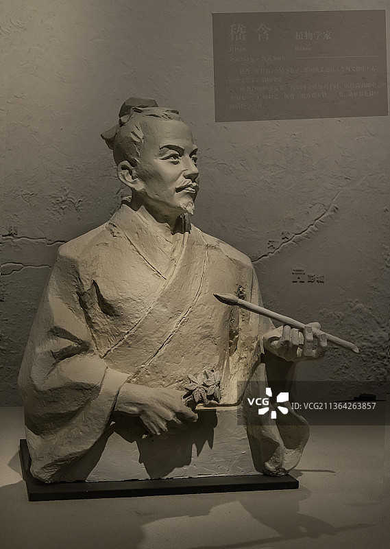 郑州地区历史名人，植物学家嵇含图片素材