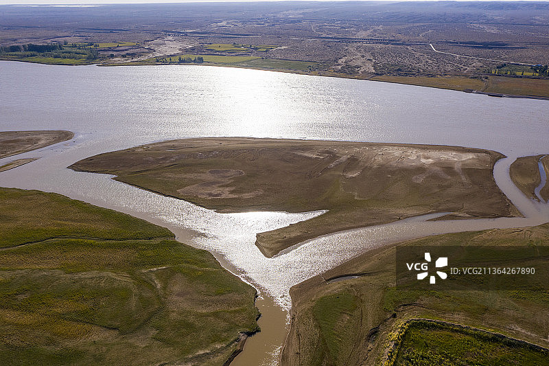 内蒙西黄河河套平原初秋风光图片素材