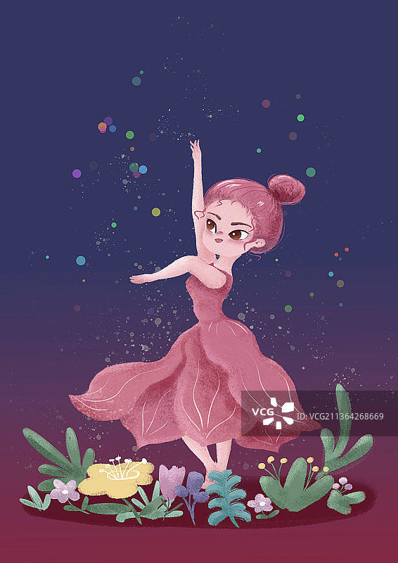 花一样的跳舞的女性图片素材