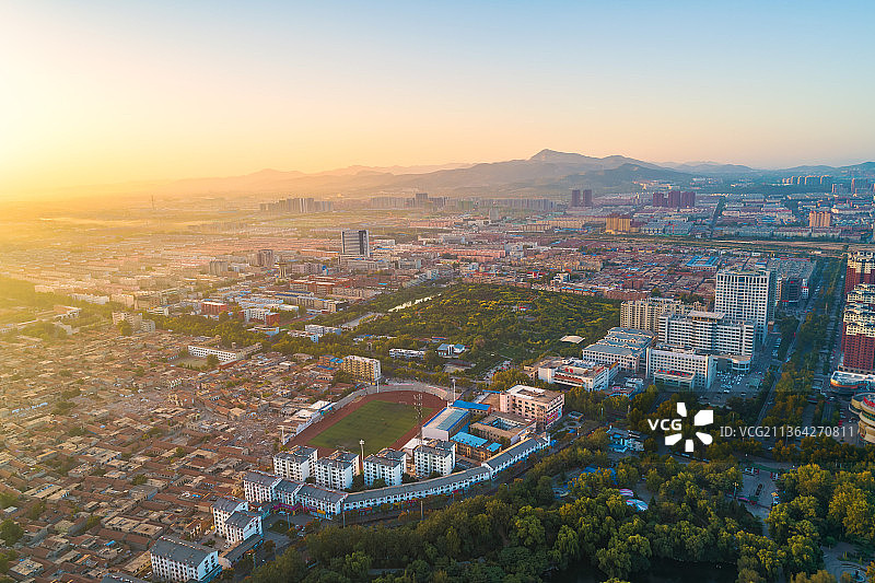 航拍济南章丘百脉泉图片素材