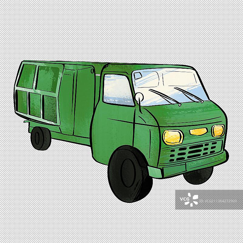 民国货车 交通工具人力车马船图片素材