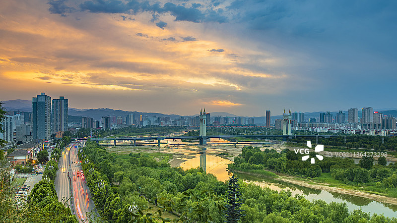 宝鸡城市风光图片素材