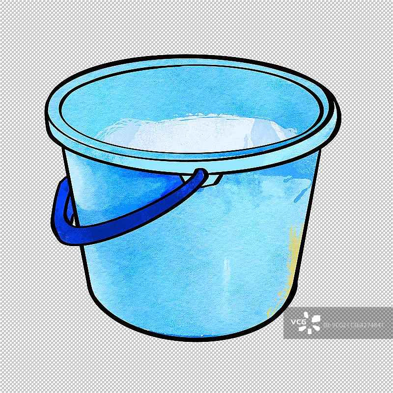 一个蓝色水桶图片素材