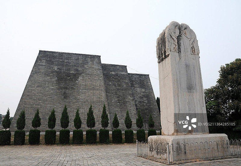 陕西咸阳乾陵无字碑图片素材
