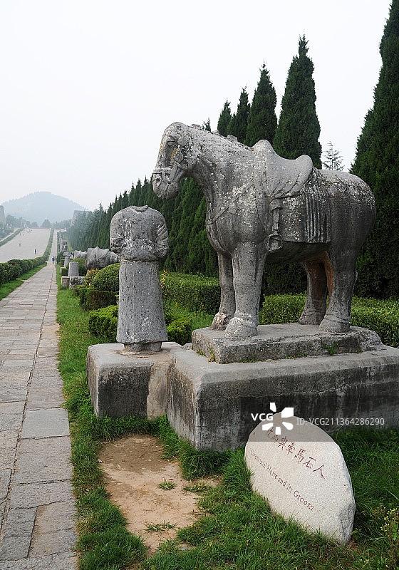 陕西咸阳乾陵神道石刻图片素材