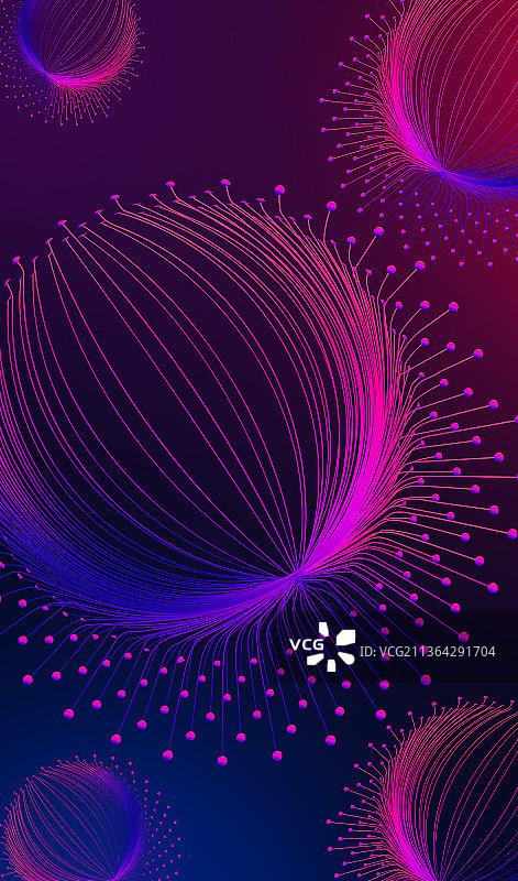 科技炫彩射线花渐变背景图图片素材
