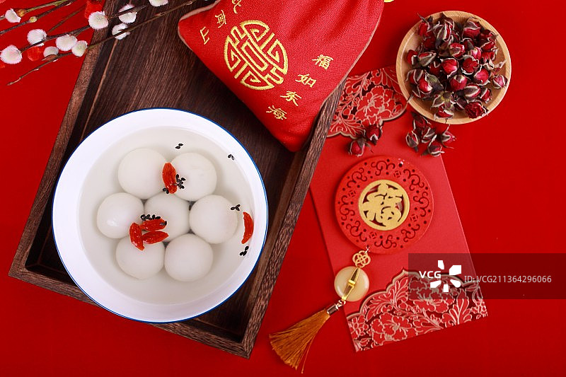 中国传统节日元宵节春节汤圆元宵图片素材