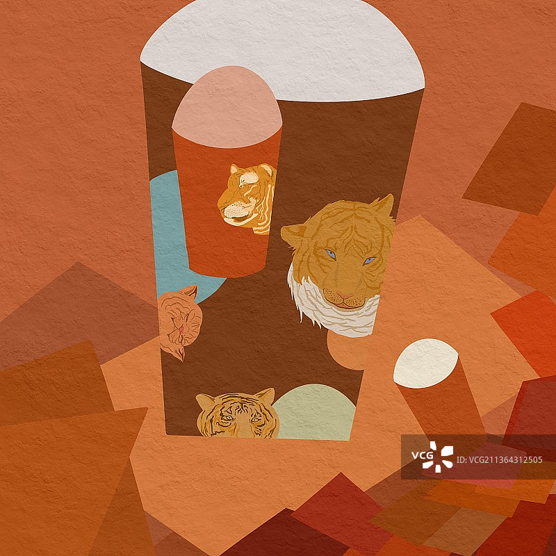 插画 虎年 红包图片素材