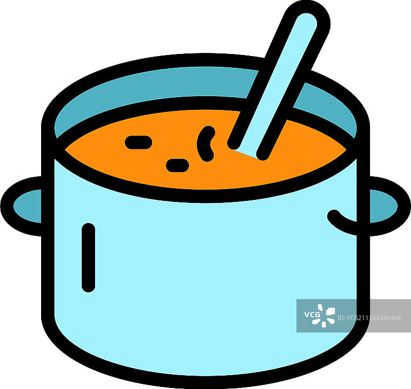 彩色食物锅图标图片素材