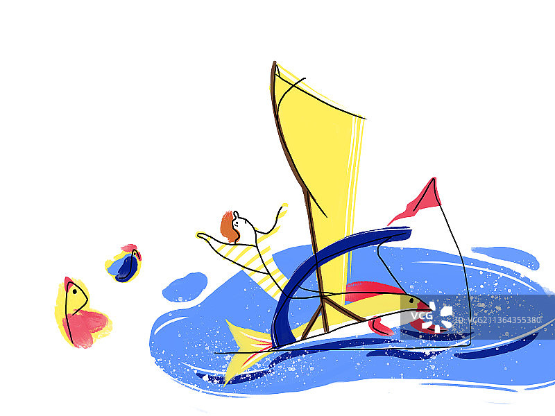 大鱼,帆船图片素材